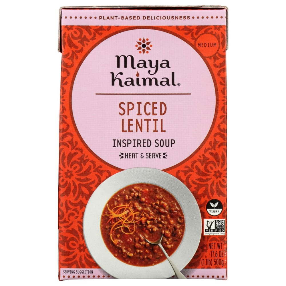MAYA KAIMAL: Spiced Lentil Soup 17.6 oz (Pack of 4) - Soups & Stocks - MAYA KAIMAL