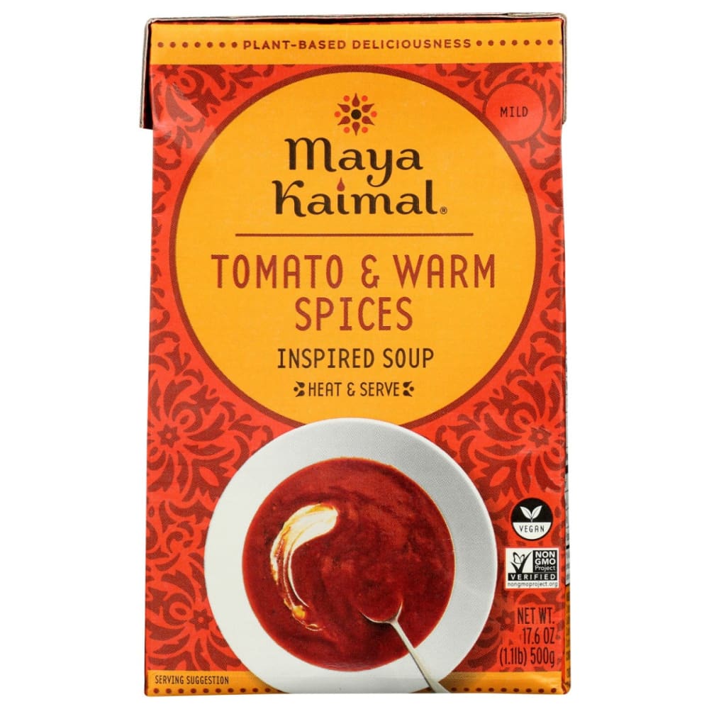 MAYA KAIMAL: Tomato Warm Spices Soup 17.6 oz (Pack of 4) - Soups & Stocks - MAYA KAIMAL