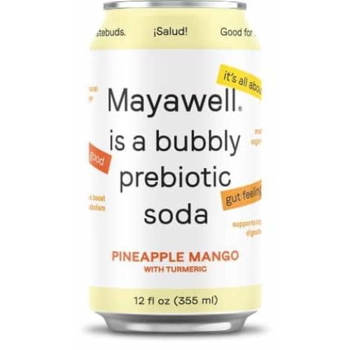 MAYAWELL Grocery > Beverages > Sodas MAYAWELL: Prebiotic Soda Pineapple Mango, 12 fo