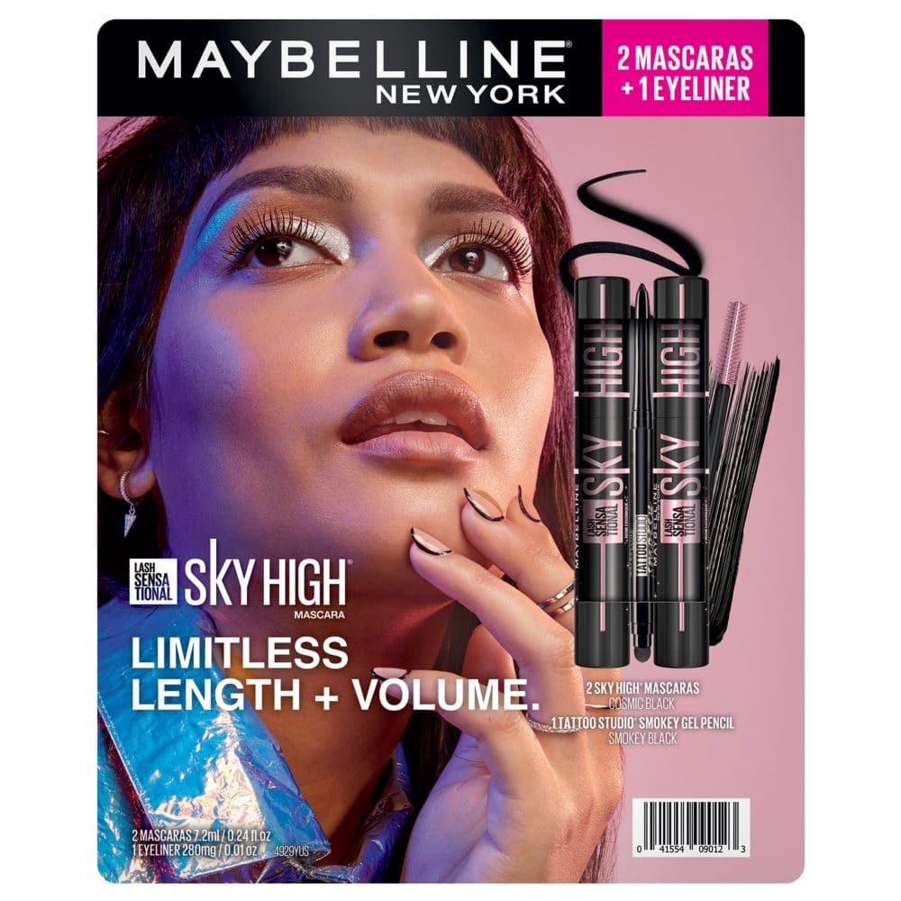 Maybelline New York Sky High Mascara + Gel Pencil Eyeliner Black - New Items - Maybelline