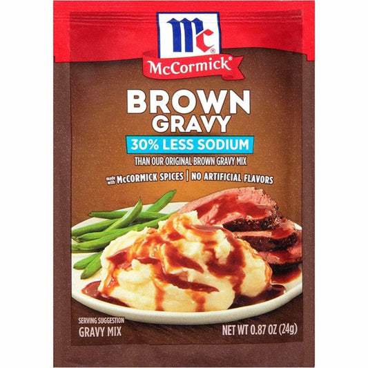 MC CORMICK MC CORMICK Mix Brown Gravy Less Sod, 0.87 oz