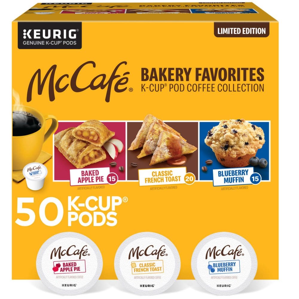 McCafe Bakery K-Cup Pod Variety Pack (50 ct.) - K-Cups & Single Serve Coffee - McCafe