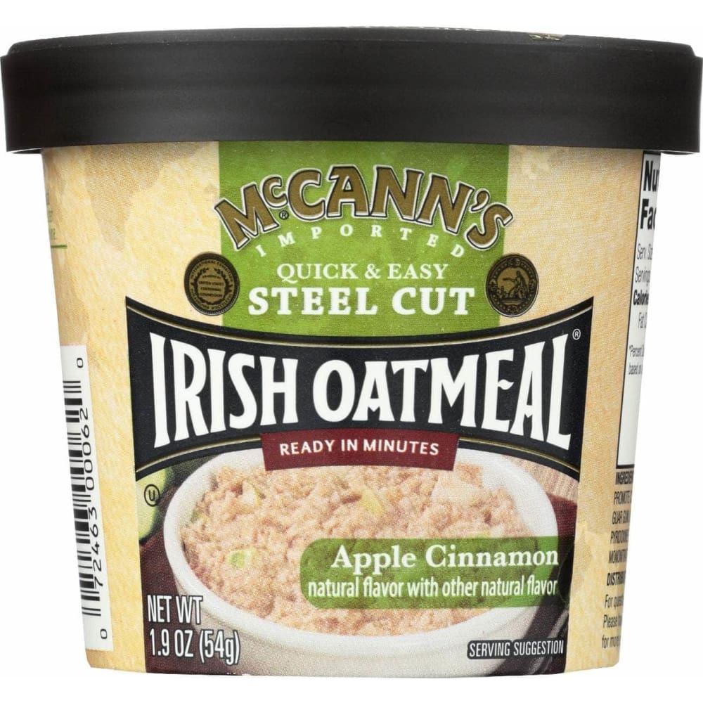 MCCANN'S IRISH OATMEAL MCCANNS IRISH OATMEAL Oatmeal Inst Cup Appl Cin, 1.9 oz