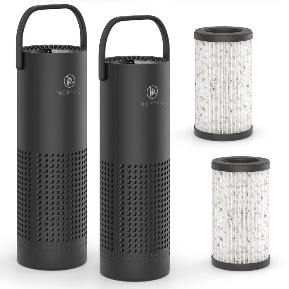 Medify MA-10 Portable Air Purifier | Black | 2 Pack | 2 Extra Filter - Air Purifiers - Medify