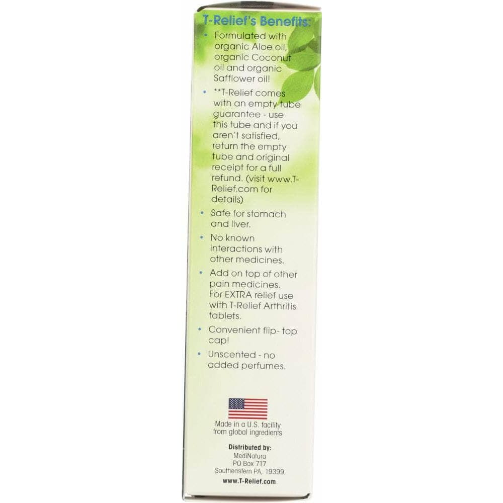 MEDINATURA Medinatura T-Relief Arthritis Pain Relief Cream, 57 Gm