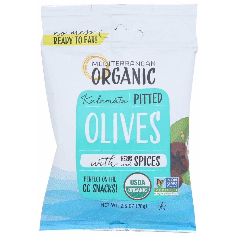 MEDITERRANEAN ORGANICS Mediterranean Organics Olives Klmta Pitd W Herbs, 2.5 Oz