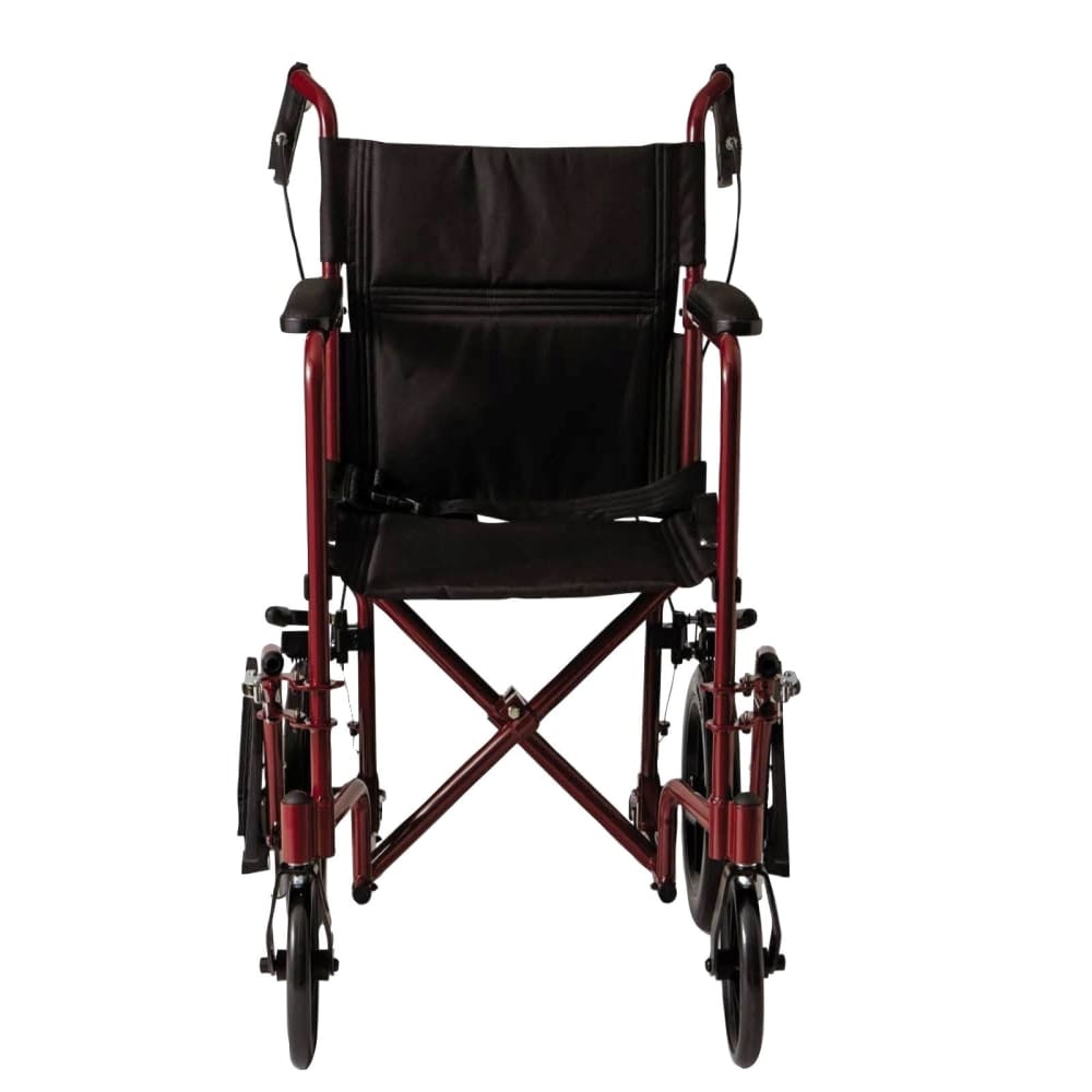 Medline Basic Aluminum Transport Chair - Home/Home/Bedding & Bath/Bed & Bath Aids/Bath Aids/Bath Accessories/ - Unbranded