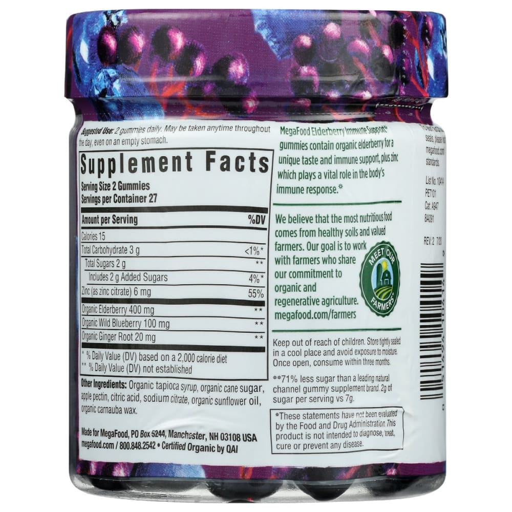 MEGAFOOD: Elderberry Immune Support Gummy 54 pc - Health > Vitamins & Supplements - MEGAFOOD