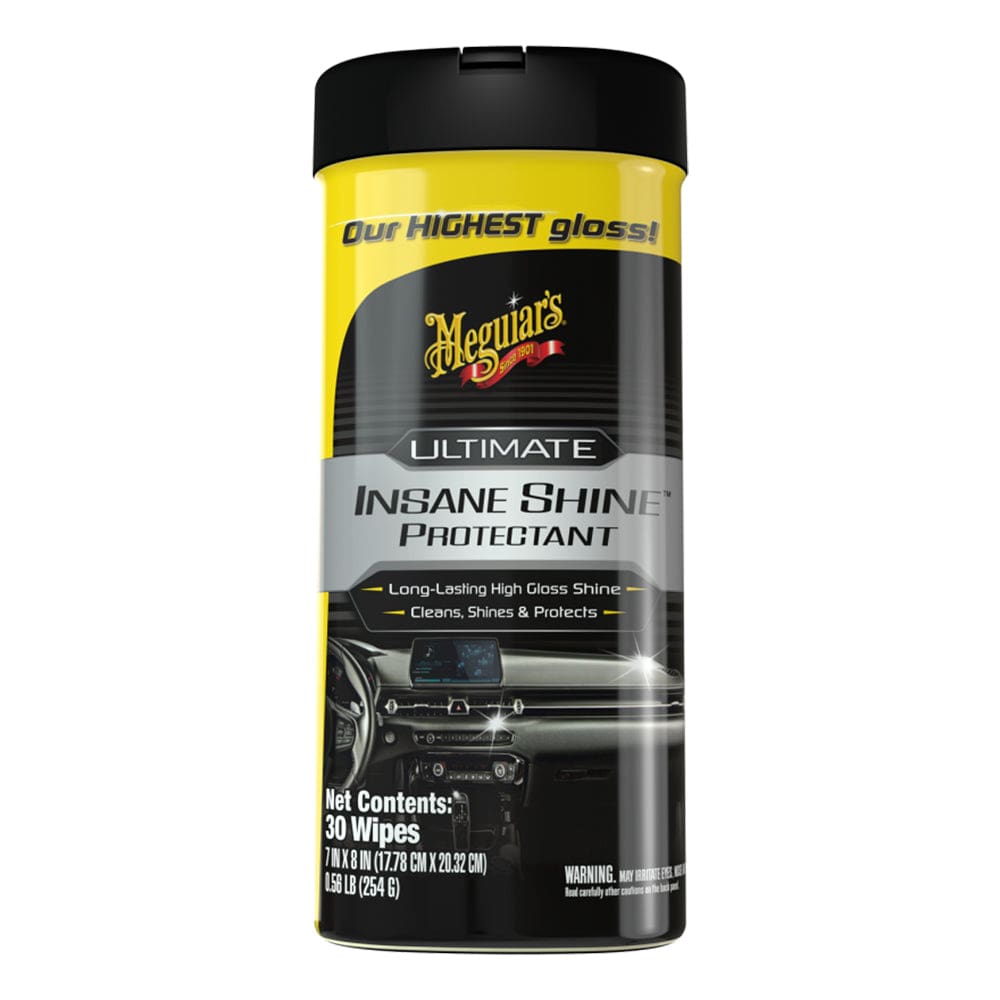 Meguiar’s Ultimate Insane Shine Protectant Wipes - 30 Wipes (Pack of 3) - Automotive/RV | Cleaning,Boat Outfitting | Cleaning - Meguiar’s