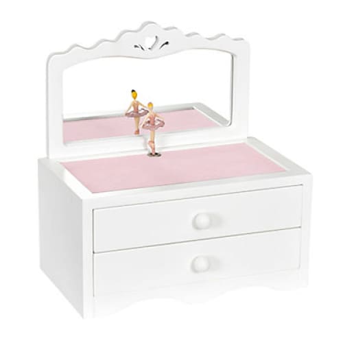 Mele and Co. Kelby Girl’s Wooden Musical Ballerina Jewelry Box - White Finish - Home/Jewelry/Jewelry Boxes & Accessories/Jewelry Boxes/ -