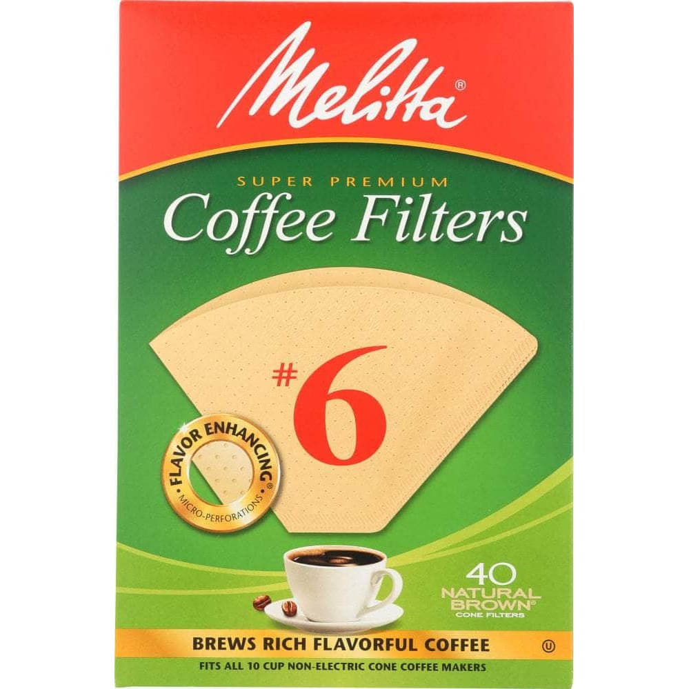 Melitta Melitta Coffee Filter Brown No. 6, 40 pc