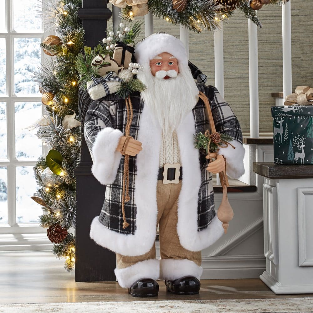Member Mark 36H Fabric Santa - Caucasian - Holiday Decor - Member