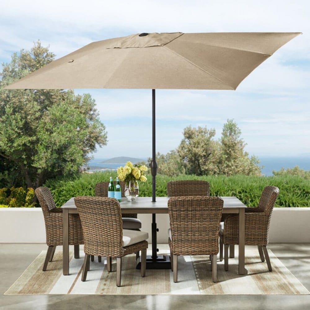 Member’s Mark 10’ Rectangular Aluminum Umbrella - Patio Umbrellas & Stands - ShelHealth