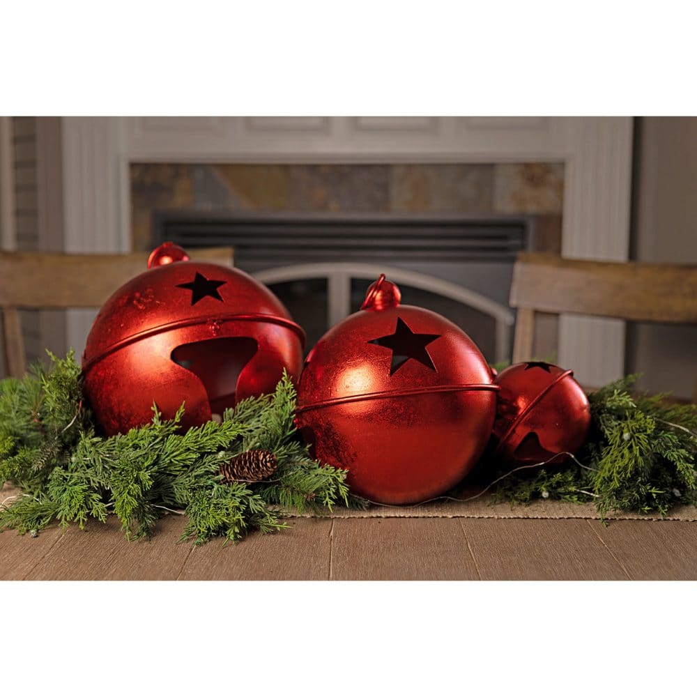 Member’s Mark 3-Piece Holiday Jingle Bell Set - Crimson - Cozy Christmas - Member’s