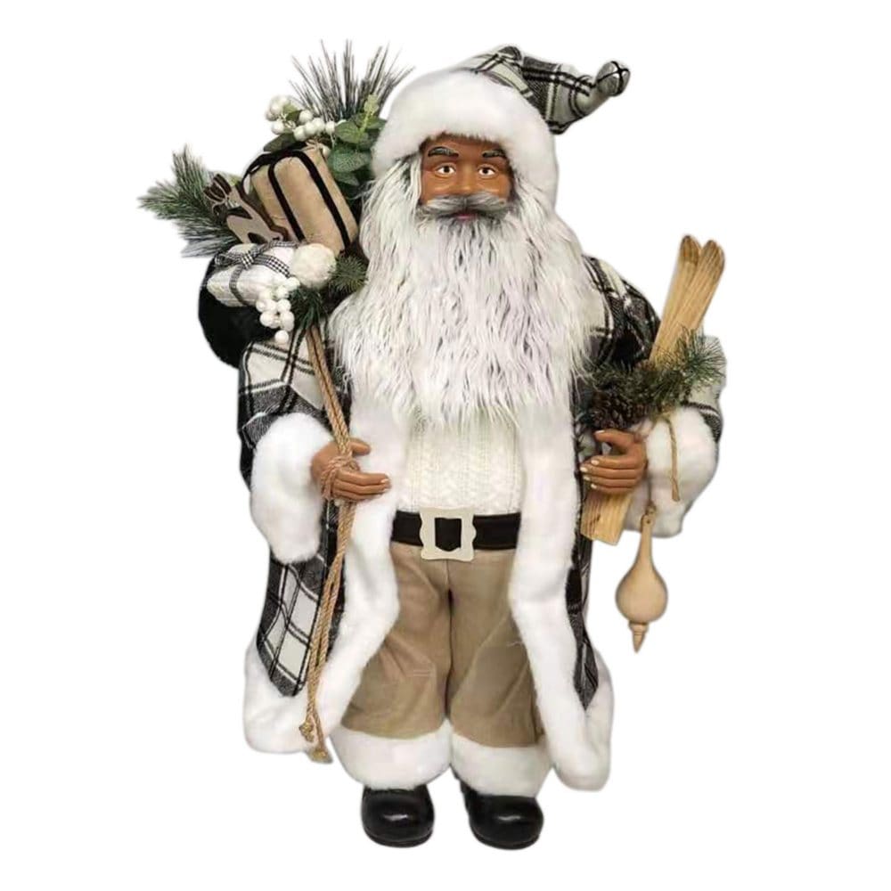 Member’s Mark 36H Fabric Santa - White (Multicultural) - Indoor Holiday Decor - Member’s