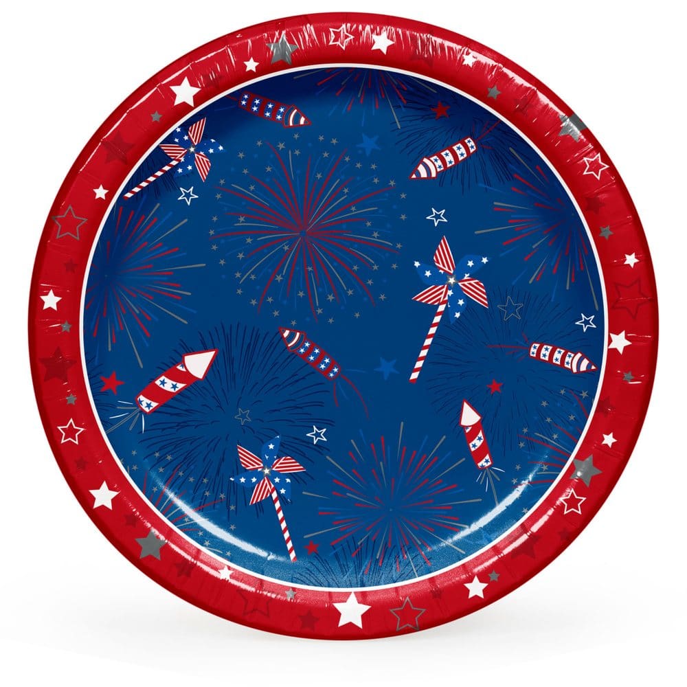 Member’s Mark 4th of July Fireworks Fun Dinner Paper Plates 10 (85 ct.) - Disposable Tableware - Member’s