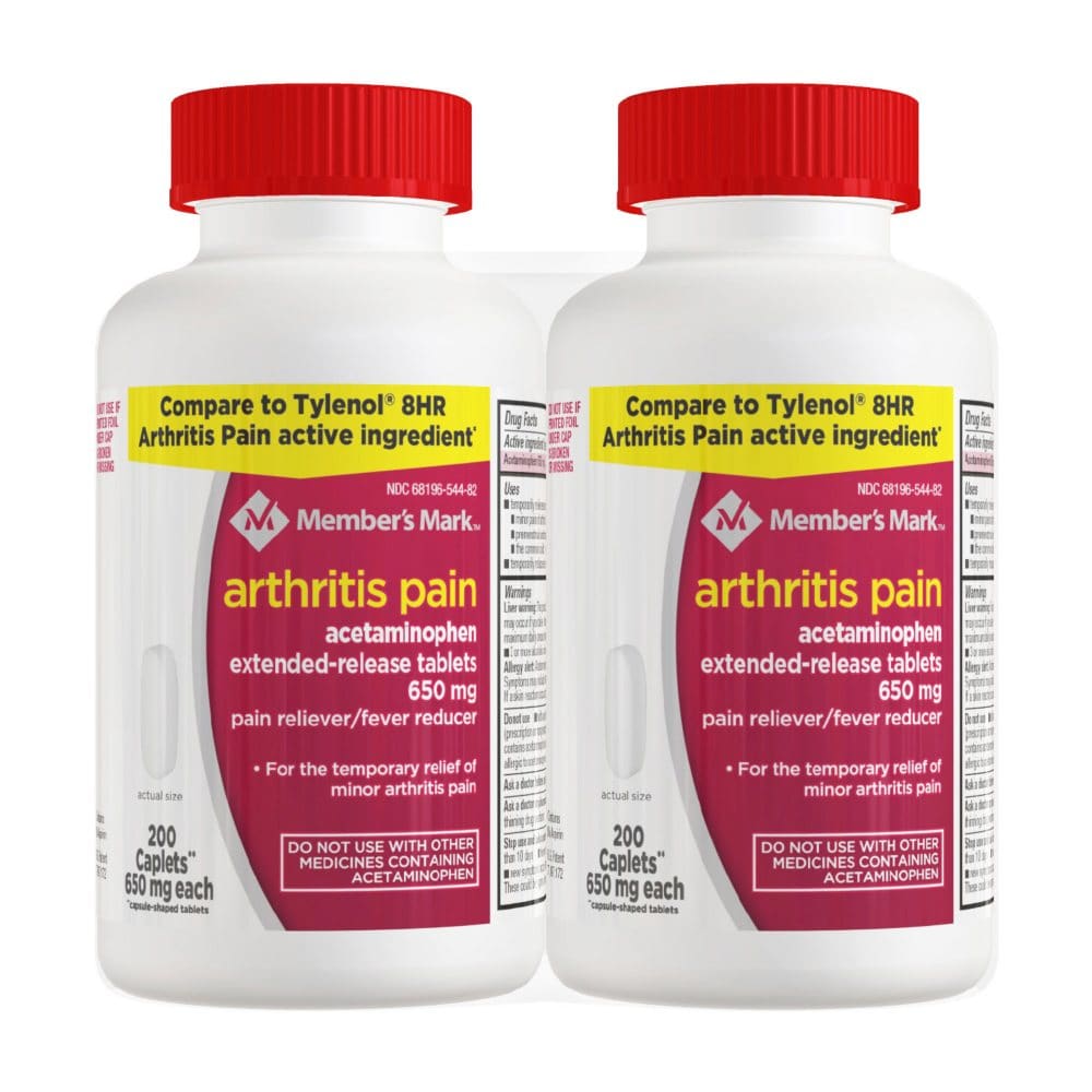 Member’s Mark Arthritis Pain Acetaminophen Tablets 650 mg (200 ct. 2 pk.) - HSA & FSA - Medicine Cabinet - Member’s