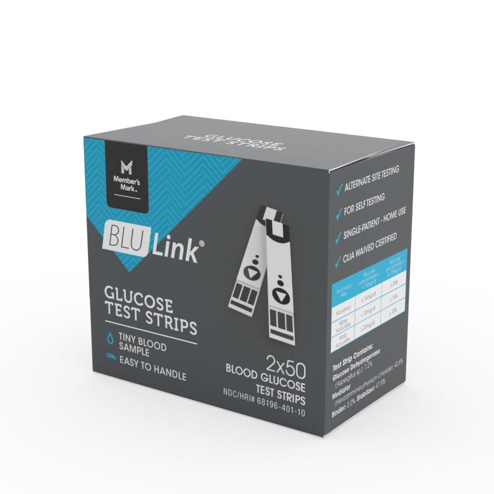Member’s Mark BluLink Glucose Test Strips (100 ct.) - Diabetes Care - Member’s