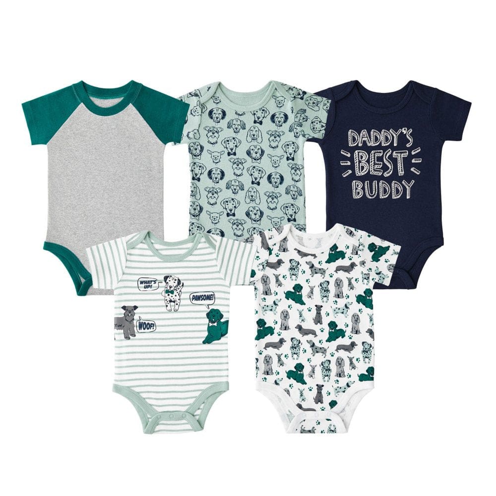 Member’s Mark Boys’ 5 Pack Super Soft Cotton Bodysuit Set - Baby & Toddler Clothing - Member’s