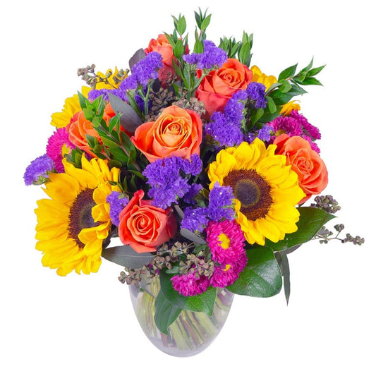 Member’s Mark Brightened My Day Bouquet + Vase (24 stems) - Floral Arrangements - Member’s
