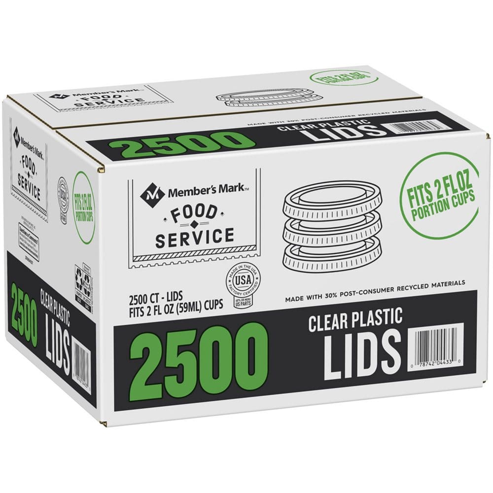 Member’s Mark Clear Plastic Portion Lids (2 oz. 2,500 ct.) - Food Service & Hospitality Supplies - Member’s