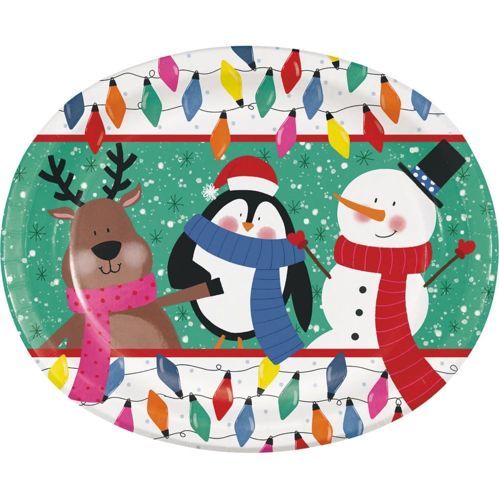 Member’s Mark Festive Frolic Oval Paper Plates 10 x 12 (50 ct.) - Disposable Tableware - Member’s