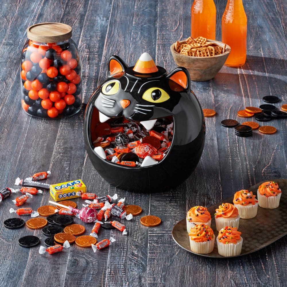 Member’s Mark Halloween Ceramic Candy Bowl Cat - Halloween Indoor Decor - ShelHealth