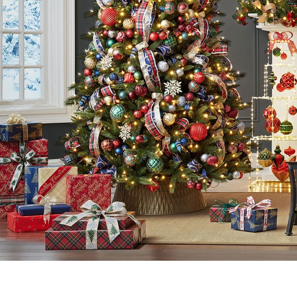 Member’s Mark Holiday Christmas Tree Collar - Antiqued Gold Finish - Cozy Christmas - Member’s