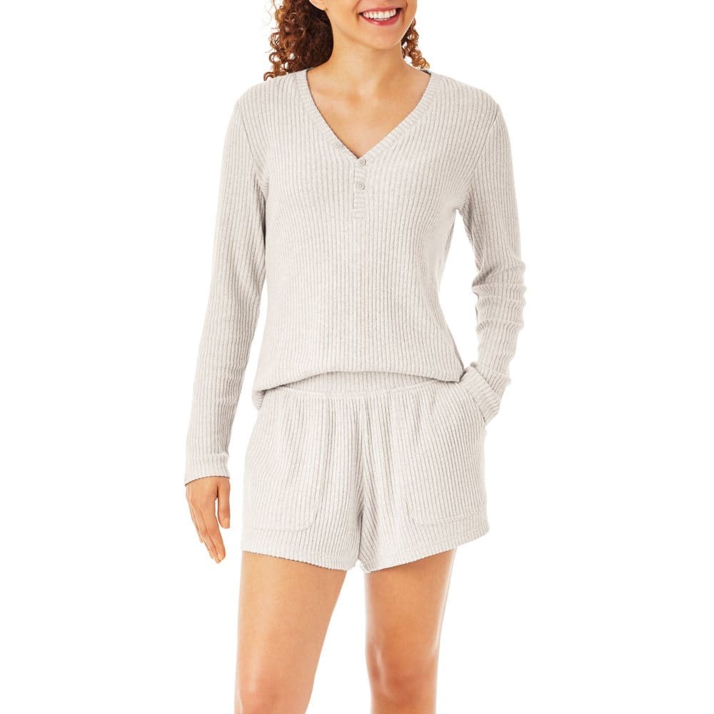 Member’s Mark Ladies 2 Piece Rib Henley Short PJ Set - Clothing & Accessories - Member’s