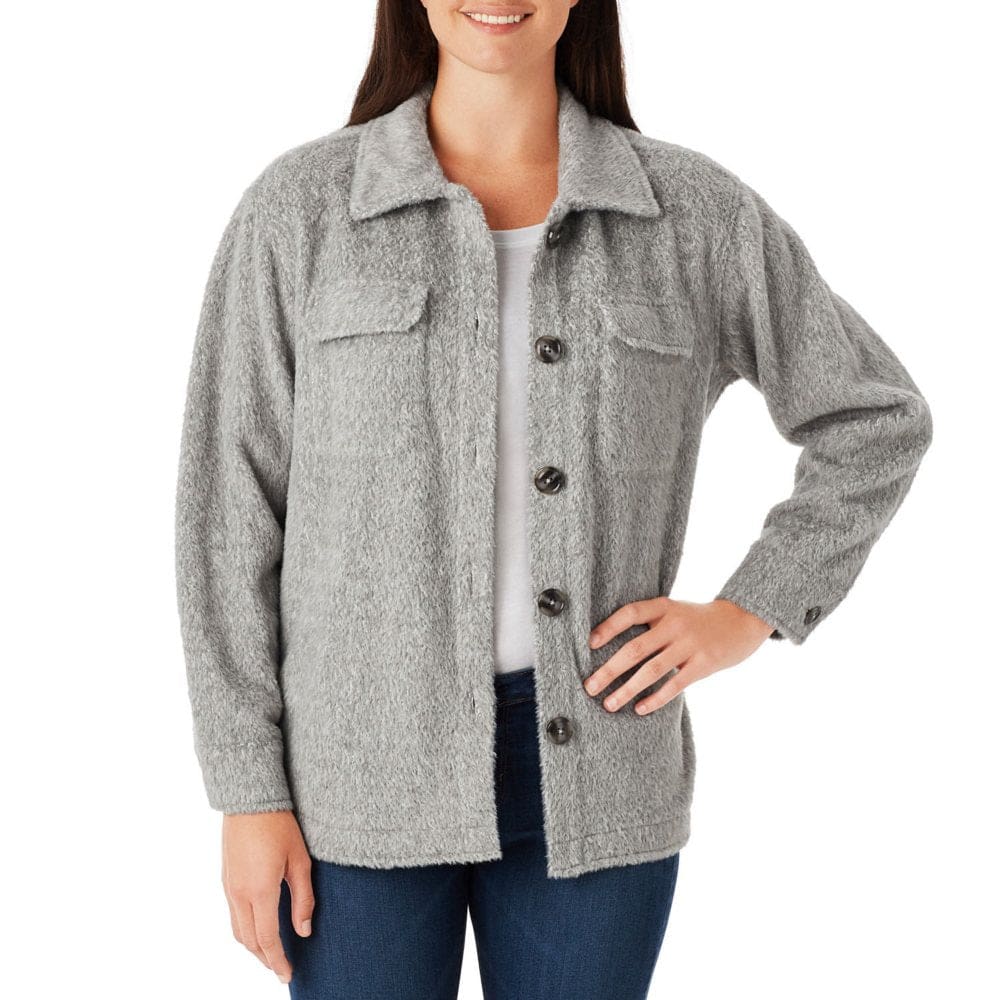Member’s Mark Ladies Plush Shirt Jacket - Clothing & Accessories - Member’s