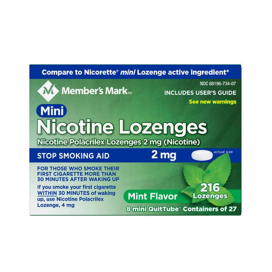 Memberâ€™s Mark Nicotine 2mg Mint Mini Lozenge (216 ct.) - HSA & FSA - Smoking Cessation Aids - Memberâ€™s