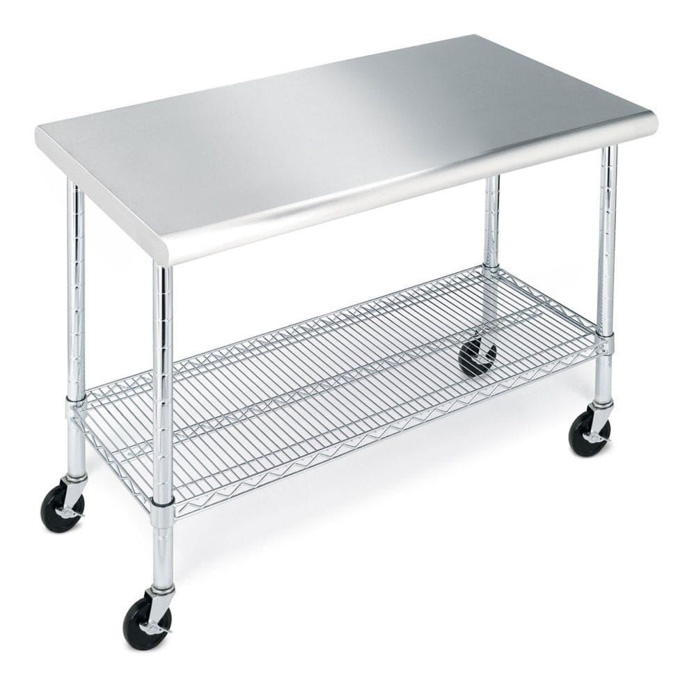Member’s Mark™ NSF Commercial Work Table with Stainless Steel Top 49 W x 24 D x 35 H - Workbenches - ShelHealth