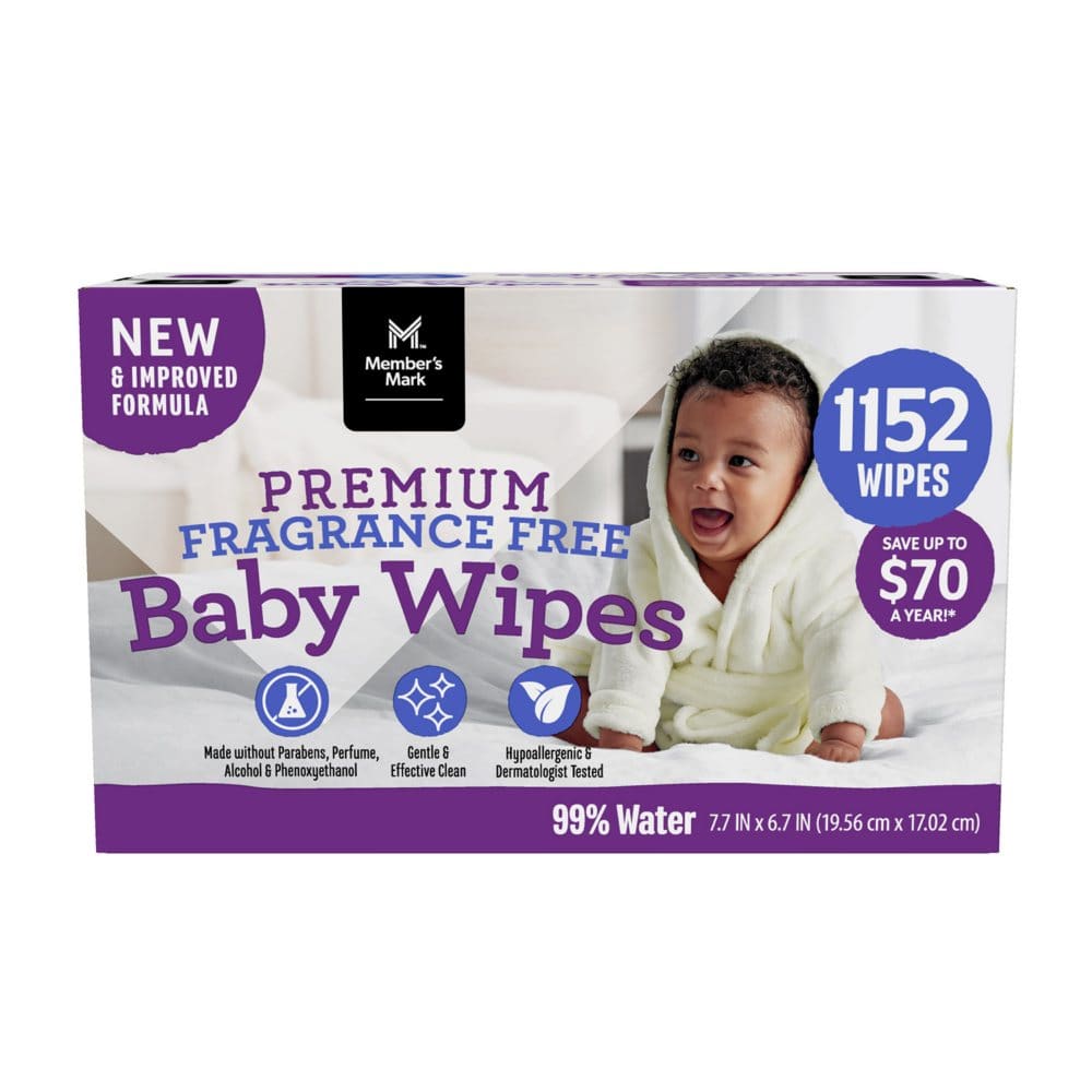 Member’s Mark Premium Fragrance-Free Baby Wipes (1152 ct.) - Baby Wipes - Member’s