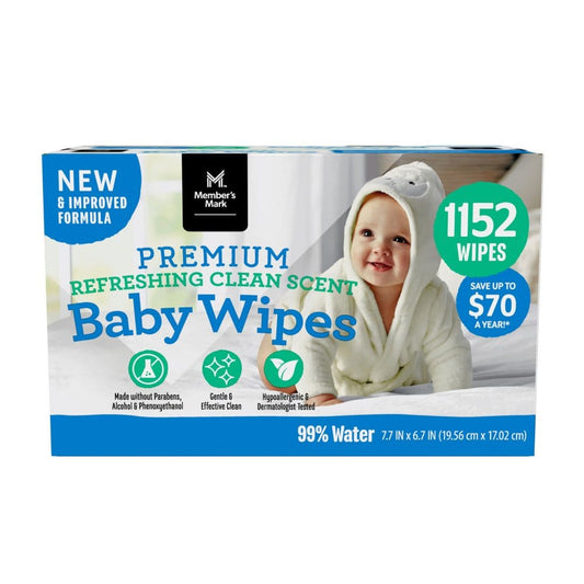 Member’s Mark Premium Refreshing Clean Scented Baby Wipes (1152 ct.) - Baby Wipes - Member’s