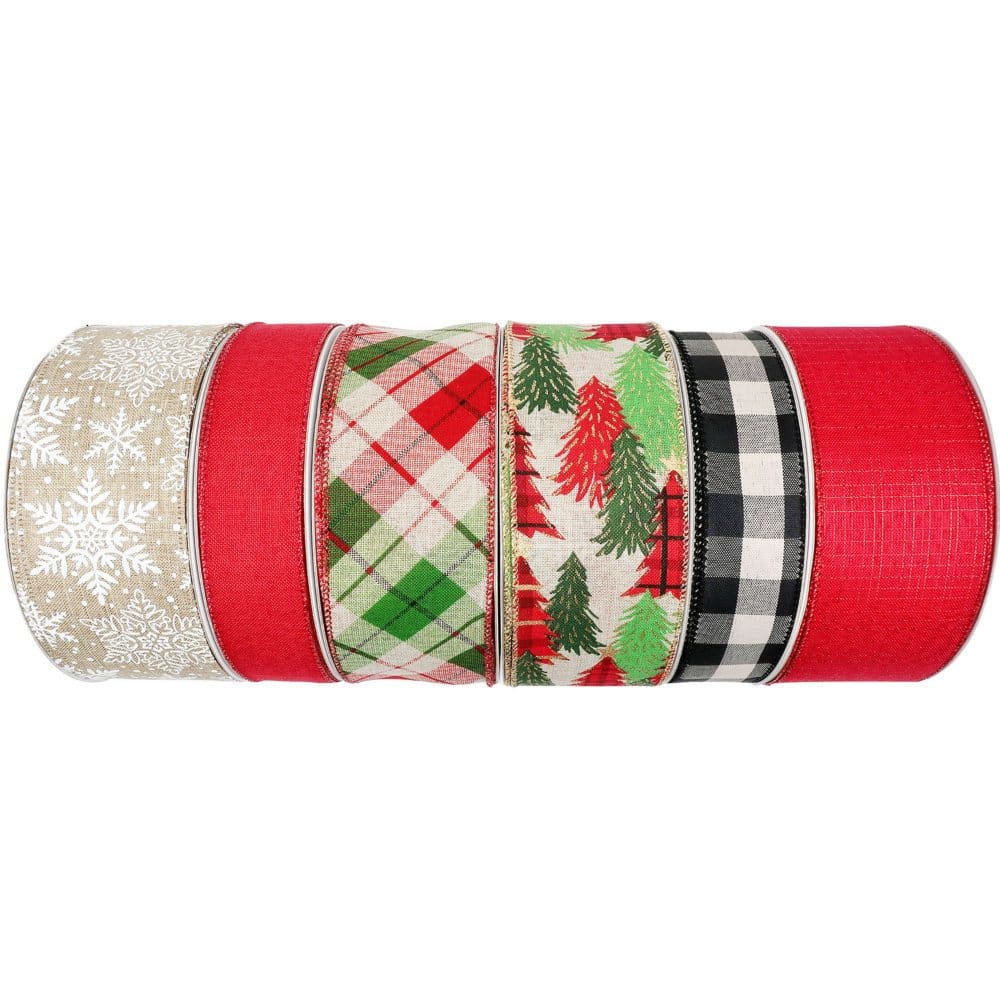 Member’s Mark Premium Ribbon 6-Pack -Christmas Traditions - Indoor Christmas Decor - ShelHealth