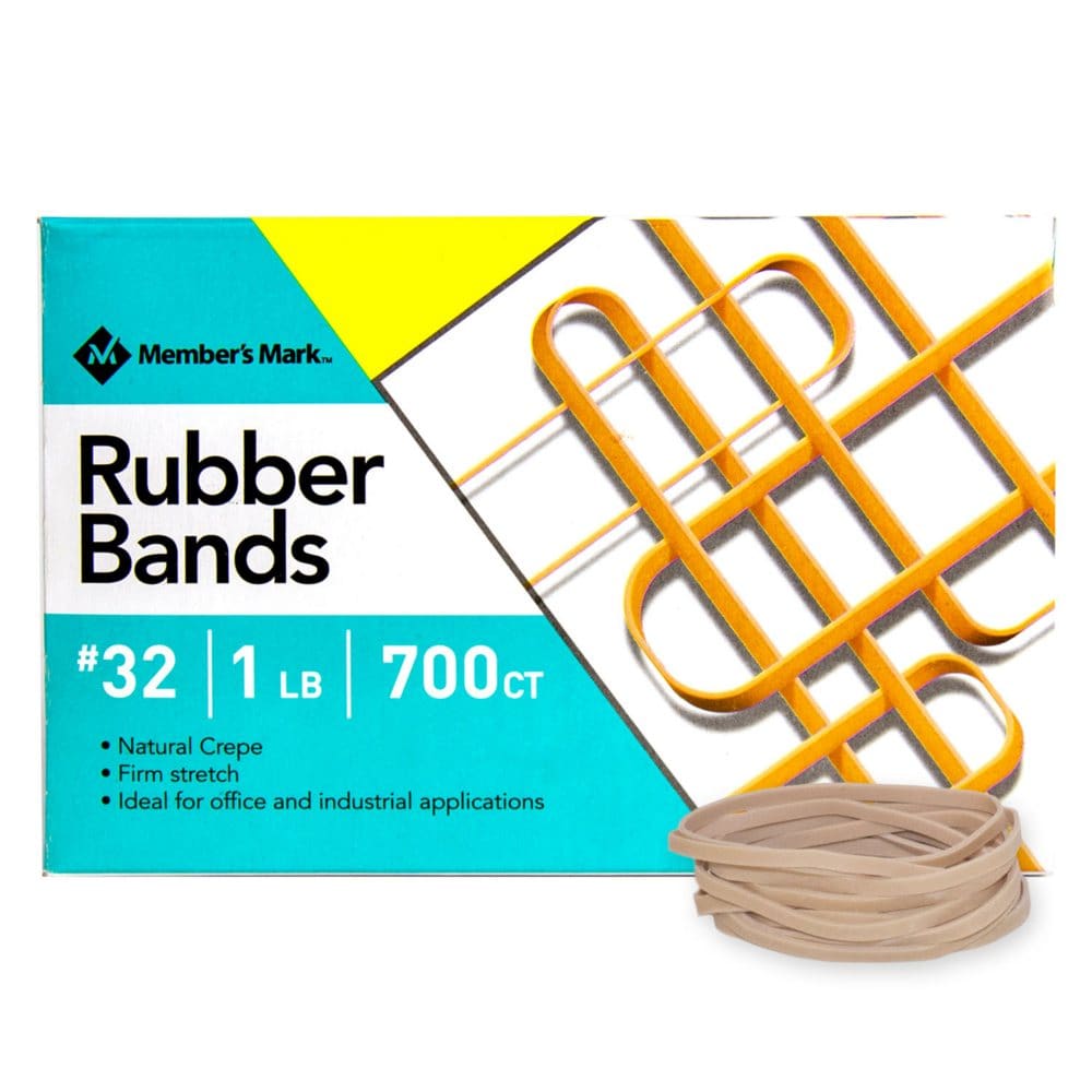 Member’s Mark Rubber Bands #32 1lb Box Approximately 700 Bands - Household Items - Member’s