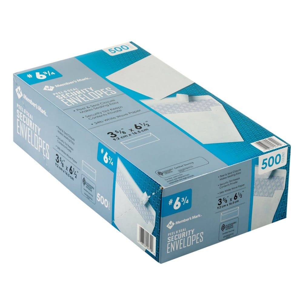 Member’s Mark Security Envelope #6-3/4 (500 ct.) - Office & Technology - Member’s