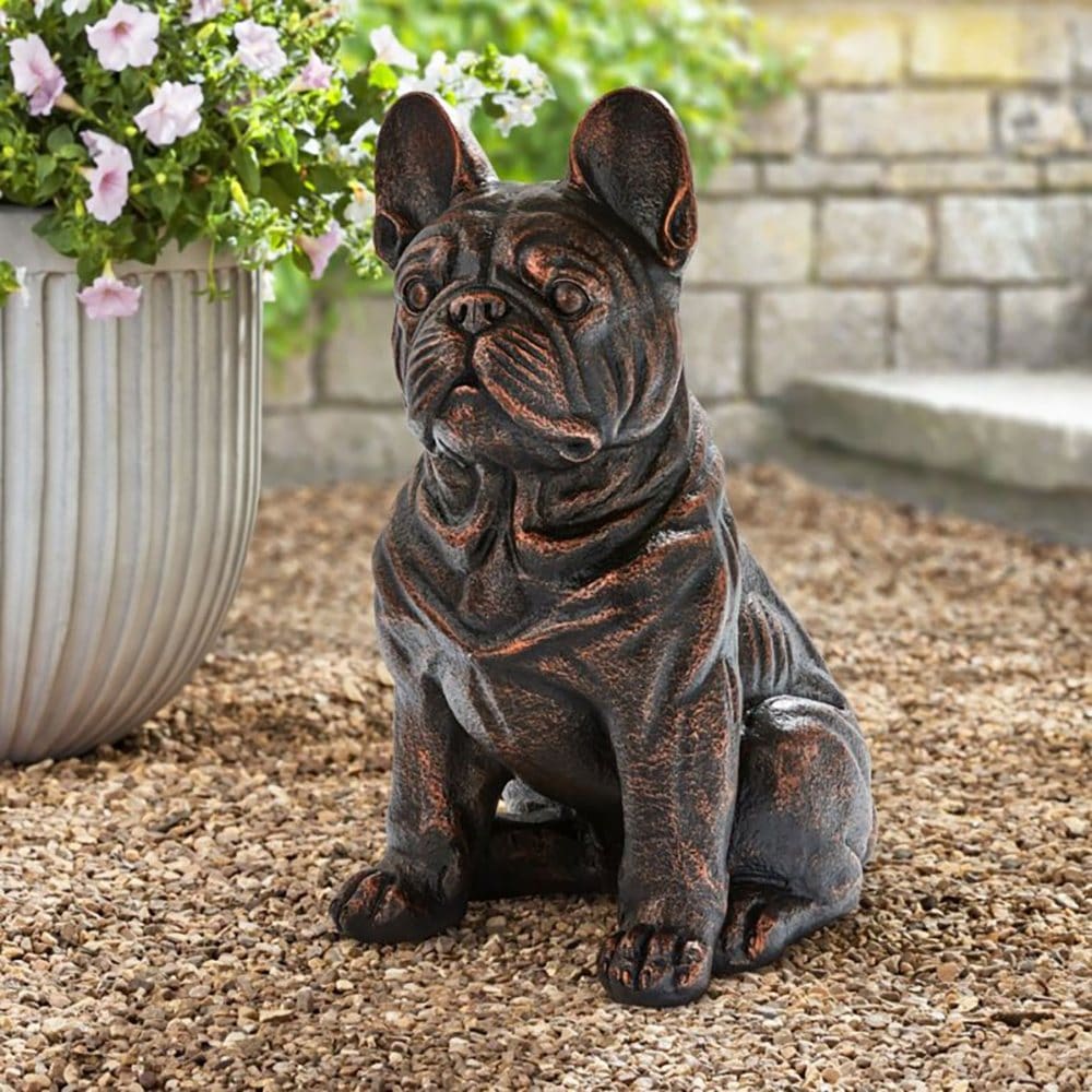 Member’s Mark Sitting French Bull Dog Statue - Outdoor Decorative Accents - ShelHealth