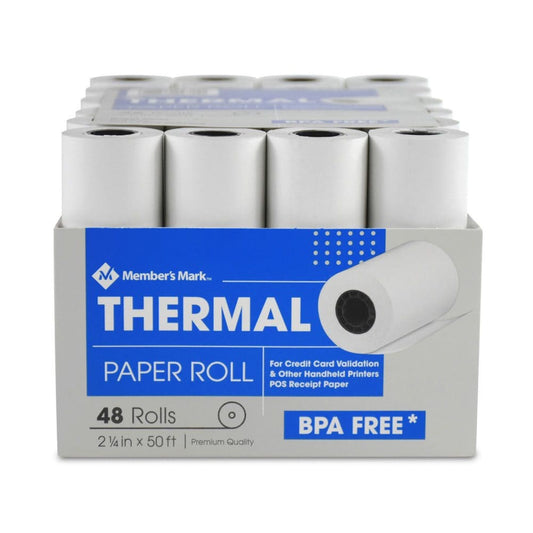 Member’s Mark Thermal Receipt Paper Rolls 2 1/4 X 50’ 48 Rolls - Office & Technology - Member’s