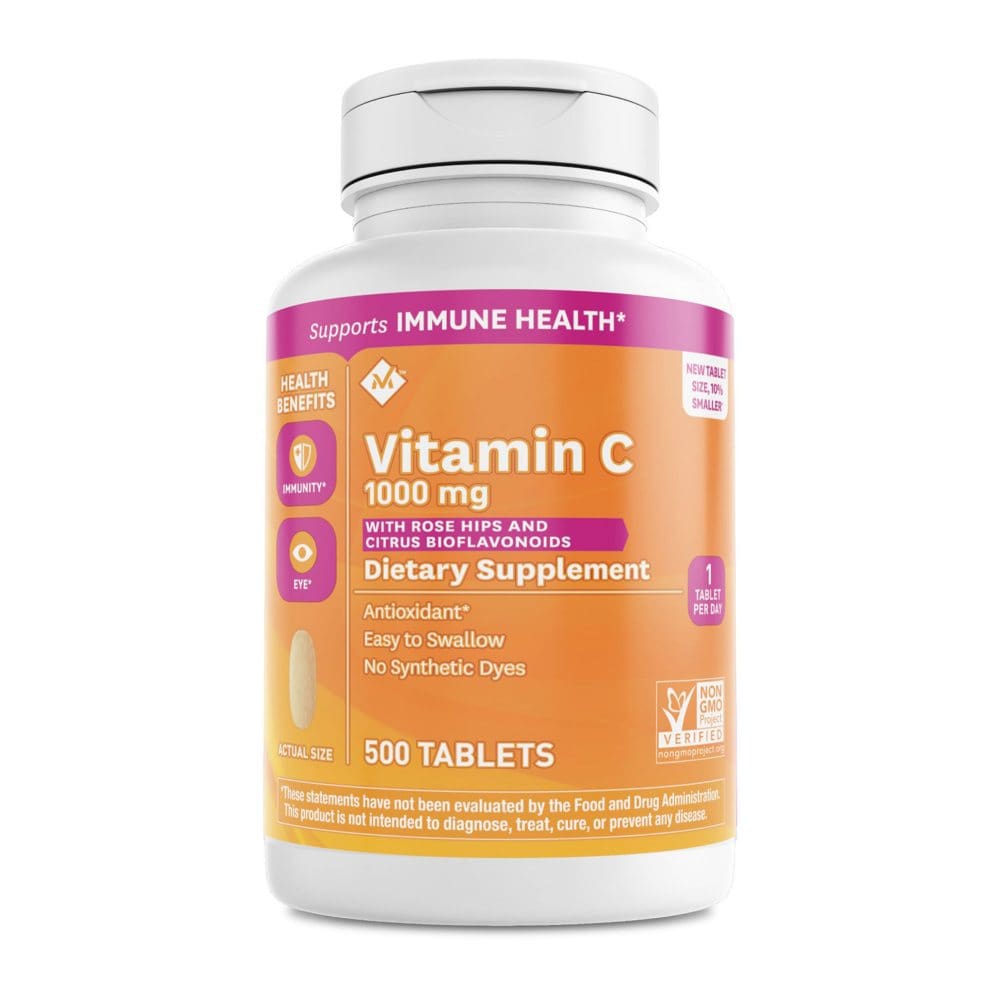 Member’s Mark Vitamin C 1000 mg plus Citrus Bioflavonoids & Rose Hips Tablets (500 ct.) - Wellness Goal - ShelHealth