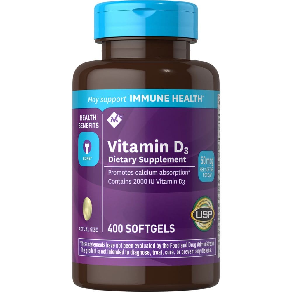 Member’s Mark Vitamin D3 50 mcg (2000 IU) Dietary Supplement (400 ct.) - Letter Vitamins - Member’s Mark