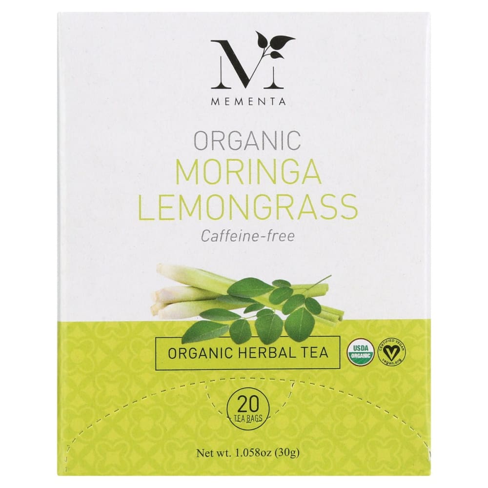 MEMENTA: Tea Lemngrass Moringa Org 20 CT (Pack of 5) - Grocery > Beverages > Coffee Tea & Hot Cocoa - MEMENTA