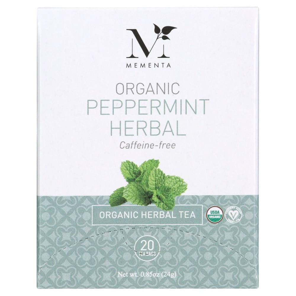 MEMENTA: Tea Peppermint Org 20 BG (Pack of 5) - Grocery > Beverages > Coffee Tea & Hot Cocoa - MEMENTA