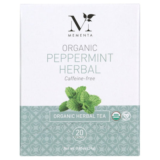 MEMENTA: Tea Peppermint Org 20 BG (Pack of 5) - Grocery > Beverages > Coffee Tea & Hot Cocoa - MEMENTA