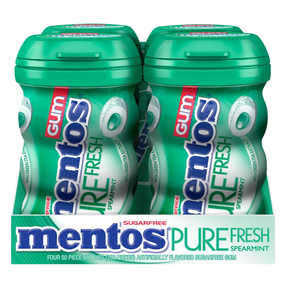 Mentos Mentos Pure Fresh Spearmint Gum 4 pk./50 ct. - Home/Grocery Household & Pet/Canned & Packaged Food/Candy Gum & Mints/ - Mentos