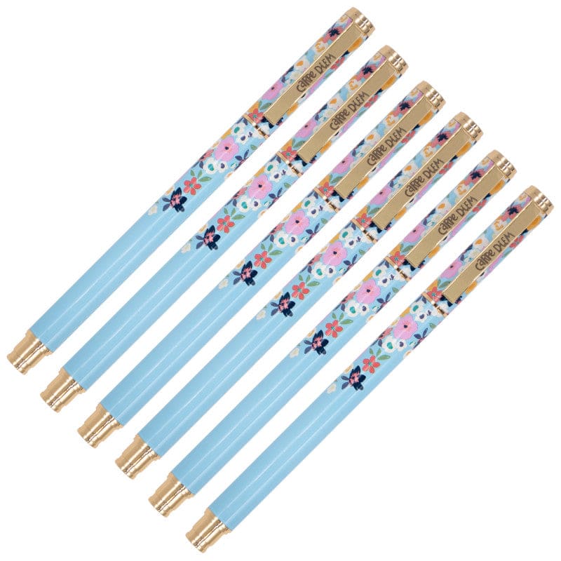 Metal Gel Pen Ditzy Floral 6Ct - Pens - Pukka Pads
