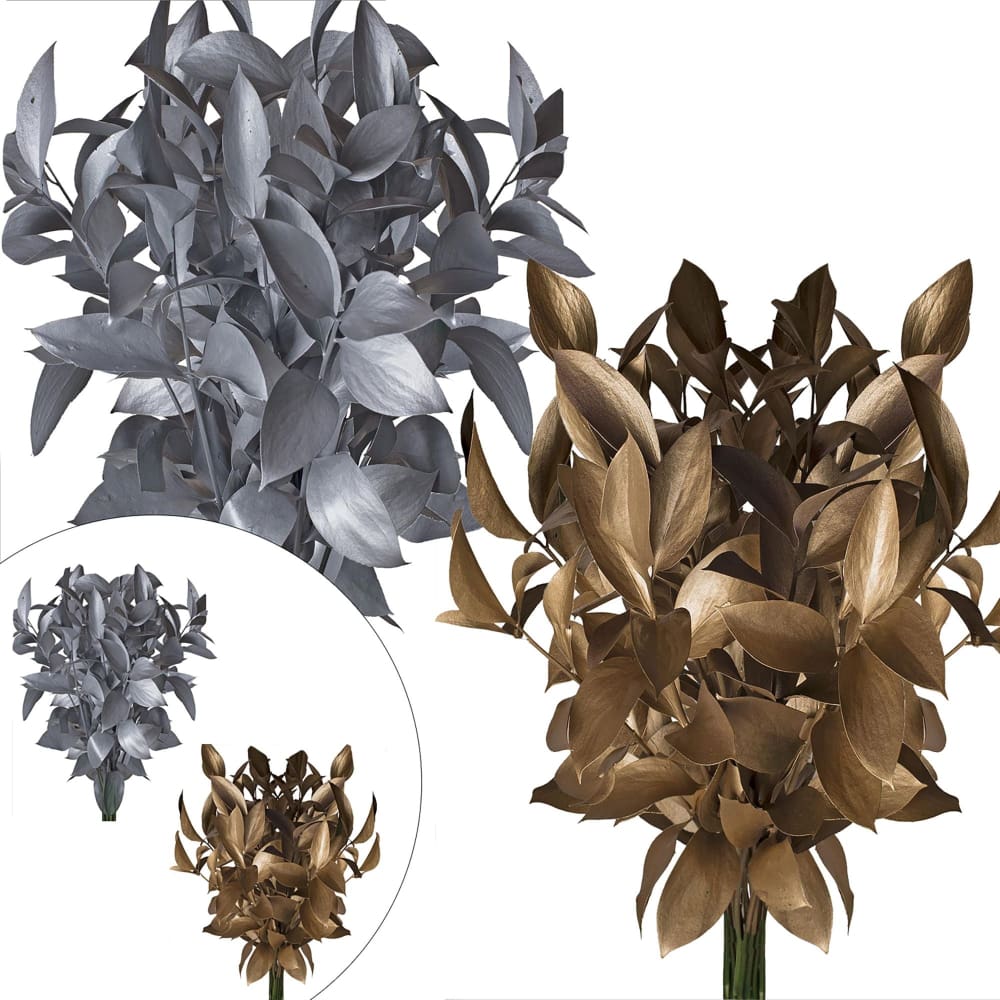InBloom Metallic Hand Painted Ruscus 120 Stems - Home/Home/Flowers & Plants/Greens & Fillers/ - InBloom