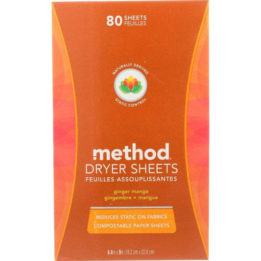 METHOD HOME CARE METHOD HOME CARE Dryer Sheet Gngr Mngo, 80 pc