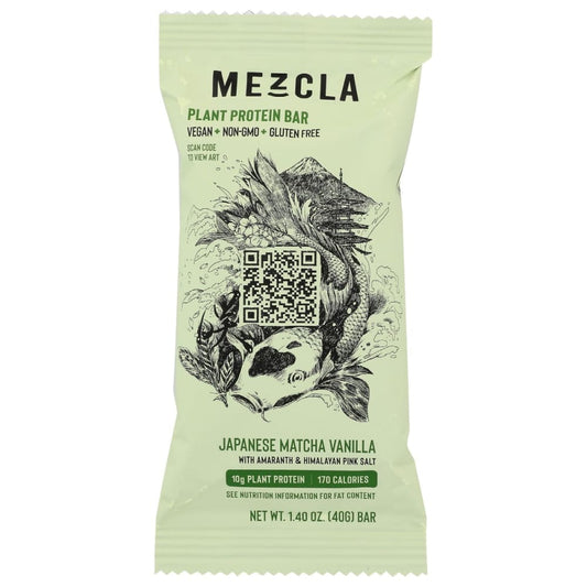 MEZCLA: Japanese Matcha Vanilla Bar 1.4 oz (Pack of 5) - Nutritional Bars Drinks and Shakes - MEZCLA
