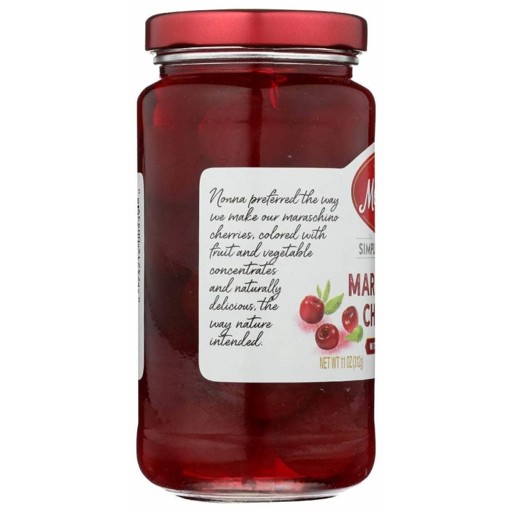 MEZZETTA Grocery > Chocolate, Desserts and Sweets > Dessert Toppings MEZZETTA Maraschino Cherries Without Stems, 11 oz